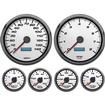 New Vintage Performance II Series 6-Piece Gauge System; 4-3/8 and 2-1/16"; White