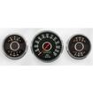 New Vintage Woodward Series 3-Piece Gauge System; 4 3/8" Speedometer, 3-3/8 Duals; Black