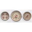New Vintage Woodward Series 3-Piece Gauge System; 4-3/8" Speedometer, 3-3/8" Tachometer and Quad; Beige