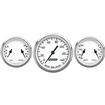 New Vintage 1940 Series 3-Piece Gauge System; 4-3/8 and 3-3/8; White