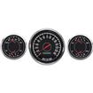 New Vintage 1967 Series 3-Piece Gauge System; 4-3/8 and 3-3/8; 240-33 ohm; Black