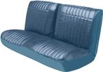 1970 Impala 2 Dr Hardtop With Split Bench Seat Medium Blue Cloth / Medium Blue Vinyl Upholstery Set