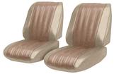 1966 Impala 4 Door Hardtop With Front Bench Fawn Cloth / Fawn Vinyl Upholstery Set
