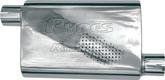 Pypes 14" T304 Polished Stainless Steel Race Pro Muffler With 2-1/2" Offset Inlet / Offset Outlet
