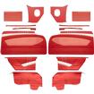 1960 Impala 2 Door Hardtop Red & White Vinyl/ Red Insert Front & Rear Side Panel Set Without Rails