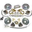 1955-57 Front & Rear Electronic Disc Brake Set w/EHPM, 1 Piston Calipers, 12" Slotted Rotors