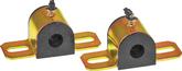 1973-76 Impala / Full Size Black Polyurethane 1" Sway Bar Bushing Set With Greaseable Brackets