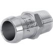 Stainless Steel Heater Hose Fitting; 1/2" NPT; 3/4" i.d. x 1-3/4" L