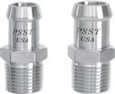 Stainless Steel Heater Hose Fittings - 1/2" NPT - 5/8" i.d. x 1-3/4" L & 3/4 i.d. x 1-3/4" L
