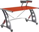 Pitstop Desk With Red Glass Top