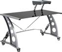 Pitstop Desk With Black Glass Top