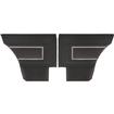 1966-67 Ford Fairlane; 500XL; Hardtop; Rear Side Panels; Sierra Grain Vinyl w/ Rosette Grain Inserts; Black - Brand: PUI