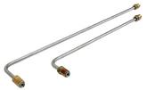 Master Cylinder Steel Brake Lines with 90-degree Bend - 3/8-24 Fittings