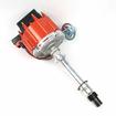 Chevrolet V8 Flame Thrower HEI III D71051 Distributor; 50,000 Volt Coil; Machine Polished; With Red Cap