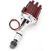 Oldsmobile V8 Pertronix Ignitor II; Flame Thrower Billet Distributor; Mechanical Centrifugal Advance; With Red Female Post Cap