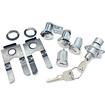 1964-65 Mustang; Complete Lock Set; Ignition; Door; Trunk and Glove Box (Short Button); With Replacement Keys; One Key Fits All