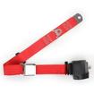 Seatbelt; 3 Point; Aviation Style; Retractable; Without Hardware; Rear; Red