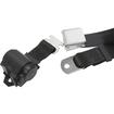 RetroBelt Retractable Aviation Style 2-Point Seat Belts; 27-Inch; Buckle Seat; w/ Hardware; Black