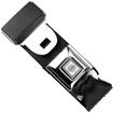 RetroBelt 2-Point Non-Retractable OE-Style Seat Belt; Chrome Starburst Push-Button Buckle; 90-Inch; w/ Hardware; Black