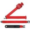 RetroBelt; 3-Point OE-Style Retractable Seat Belt; Bench Seat; Chrome Push-Button Buckles; Bright Red