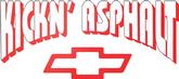 1" X 3" Die Cut Kickin' Asphalt Decal