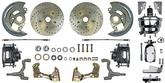 1968-69 F-Body, 1968-74 Nova Front Power Disc Brakes Drilled/Slotted Rotors Chrome M/C & Booster