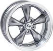 REV Wheels; 100 Classic Series; 15X6; 5X4.5; 3.5 Backspace; With Machined Lip And Anthracite (Gray) Finish