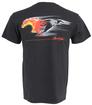 T-Shirt; "Mustang" With Flaming Running Pony; Black; Large