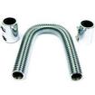 24" Flexible Stainless Steel Radiator Hose Set; With Chrome Ends