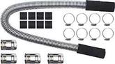 48" Flexible Stainless Radiator Hose Set; With Chrome Ends
