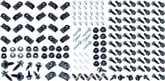 1957 Chevrolet Bel Air, 150, 210; Underhood and Trunk Hardware Set; 229 Piece Set