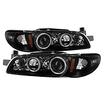 1997-2003 Pontiac Grand Prix; 1PC Projector Headlights; CCFL Halo; Black
