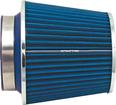 6.7" Tall HPR® Cone Air Filter for 3", 3-1/2" and 4" Tubes - Blue/Chrome 