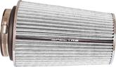 White/Chrome 10-1/2" Tall HPR® Cone Air Filter for 3", 3-1/2" and 4" Tube - 