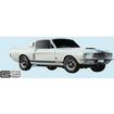 1967-68 Mustang; Shelby G.T. 500; Lower Side Stripe Kit; Acapulco Blue