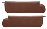 1969-72 Chevrolet, GMC Truck, Blazer, Jimmy, Suburban; Padded Walrus Grain Vinyl Sun Visors; Dark Saddle; Pair - Brand: PUI