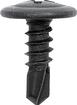 Roof Rail Weatherstrip Channel Retaining Screw, #8 X 1/2" With 7/16" Phillips Washer Head, Black