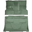 1974-80 Chevrolet, GMC Pickup; Crew Cab; Molded Carpet Kit; Cut Pile; Standard Backing; Column Shift; TH400; High Hump; 2WD;  Willow Green