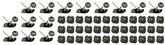 1962-66 GMC Pickup; Side Molding Clip Set; Upper and Lower; Long Bed; 54-Pieces