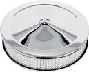Chrome Open Element Air Cleaner; 14" X 4" With 5-1/8" Neck