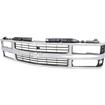 1994-2000 Chevy Pickup, Blazer, Tahoe, Suburban; Front Grill; For Dual Composite Headlamps; Chrome
