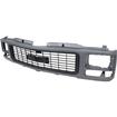 1994-02 GMC Pickup C2500, Yukon, Jimmy; Front Grill; w/Sealed Beam Headlamps; Argent Silver / Gray