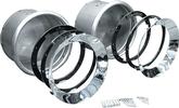 1947-57 GM Truck, 1949-57 Chevrolet Car; Frenched Headlamp Conversion Set with Chrome Trim Rings