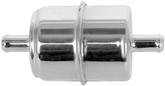 Chrome In-Line Fuel Filter; 3/8"