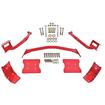 1979-04 Ford Mustang; BMR Suspension Torque Box Reinforcement Plate Kit; Upper & Lower; Red