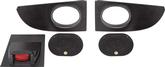 1955-57 Chevrolet 2 Door Hardtop Rear Shelf Speakers With 3rd Brake Lamp