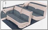 1955 Bel Air Convertible Gray / Ivory Door Panel Set
