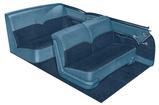 1955 Bel Air 4 Door Sedan Blue / Dark Blue Door Panel Set