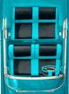 1957 Bel Air 4 Door Hardtop Turquoise Vinyl/Black & Turquoise Cloth Door Panel Set