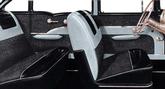 1957 Bel Air 2 Door Sedan Silver Vinyl/Black & Silver Cloth Door Panel Set